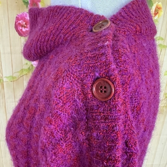 MISSONI Vintage Red and Pink Houndstooth Mohair Knit Dress Made in Italy - Picture 9 of 16